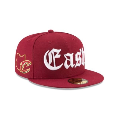 Sapca New Era Cleveland Cavaliers NBA League Script 59FIFTY Fitted - Rosii